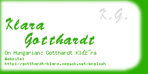klara gotthardt business card